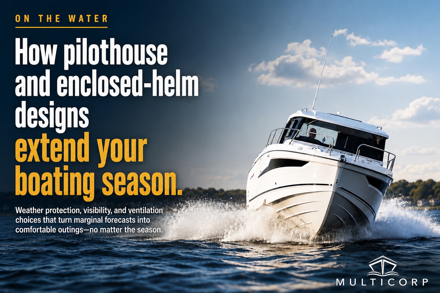 Extend your boating season: why pilothouse and enclosed-helm designs shine in Mid-Atlantic shoulder months and breezy Great Lakes afternoons